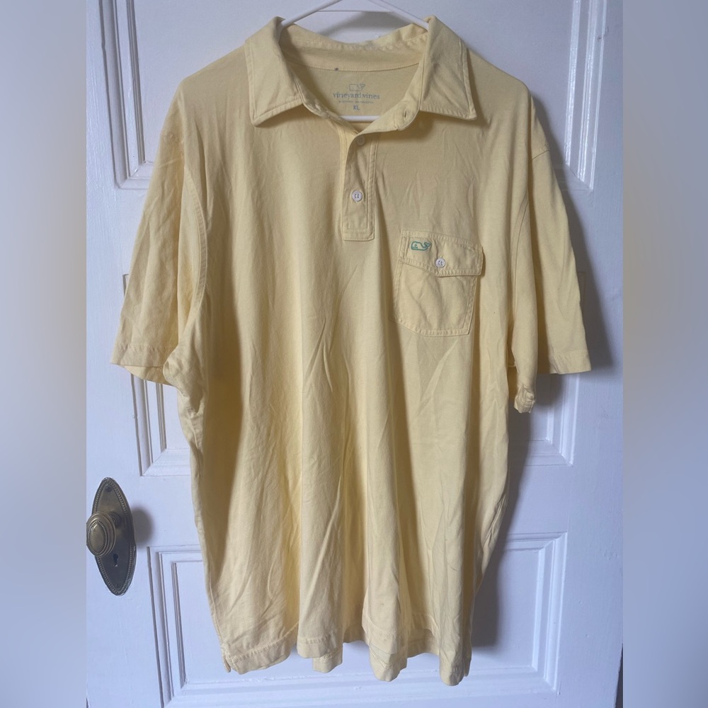 🌻Men's Yellow Vineyard Vines Polo Shirt